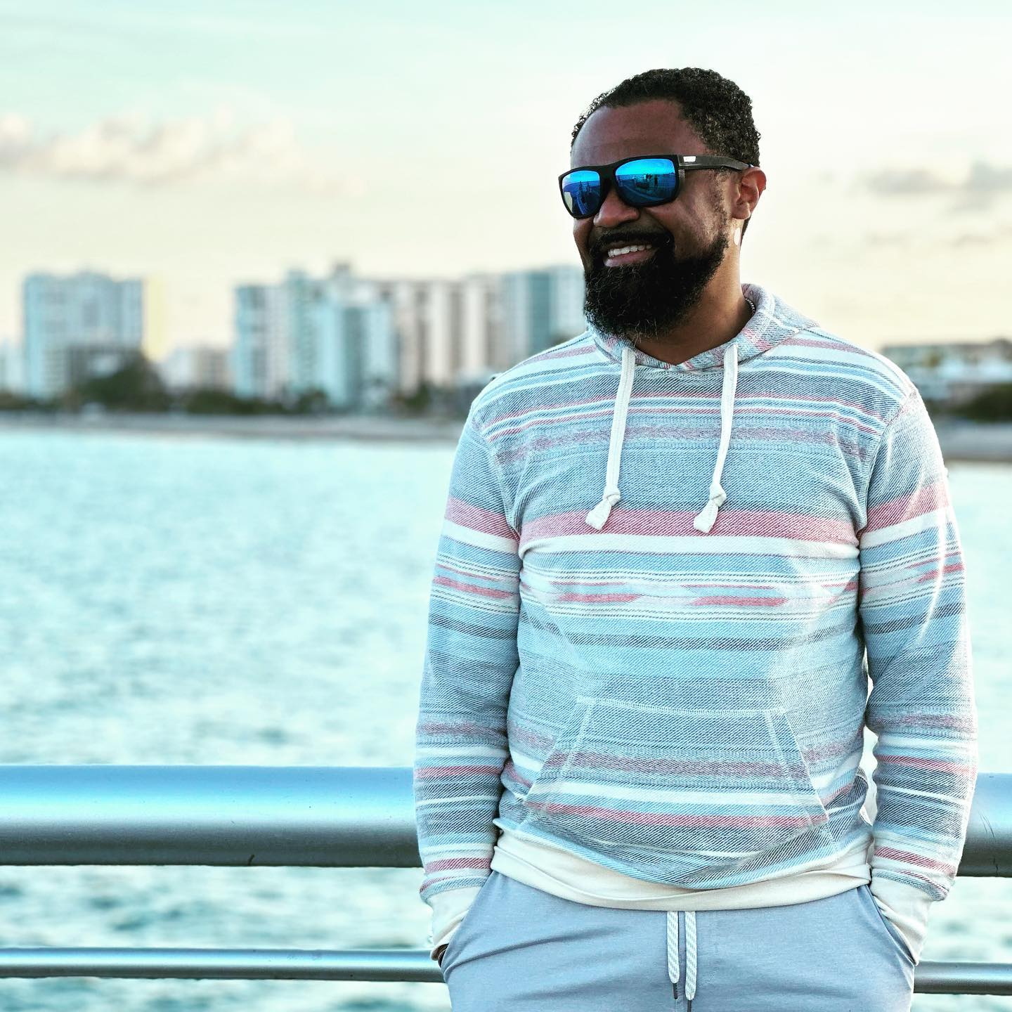 Marco, founder of Varrotek, at the South Florida waterfront